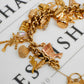 Pre-Owned 9ct Gold Charm Bracelet & 36 Charms 8 Inch