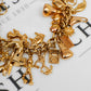 Pre-Owned 9ct Gold Charm Bracelet & 36 Charms 8 Inch