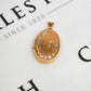 Pre-Owned 9ct Gold Satin Finish Oval Floral Pattern Locket