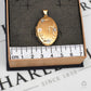 Pre-Owned 9ct Gold Satin Finish Oval Floral Pattern Locket