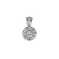 Pre-Owned 9ct White Gold & CZ Petite Cluster Pendant