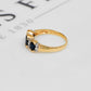 Pre-Owned 9ct Gold 3 Oval Sapphire & Diamond Ring Size L