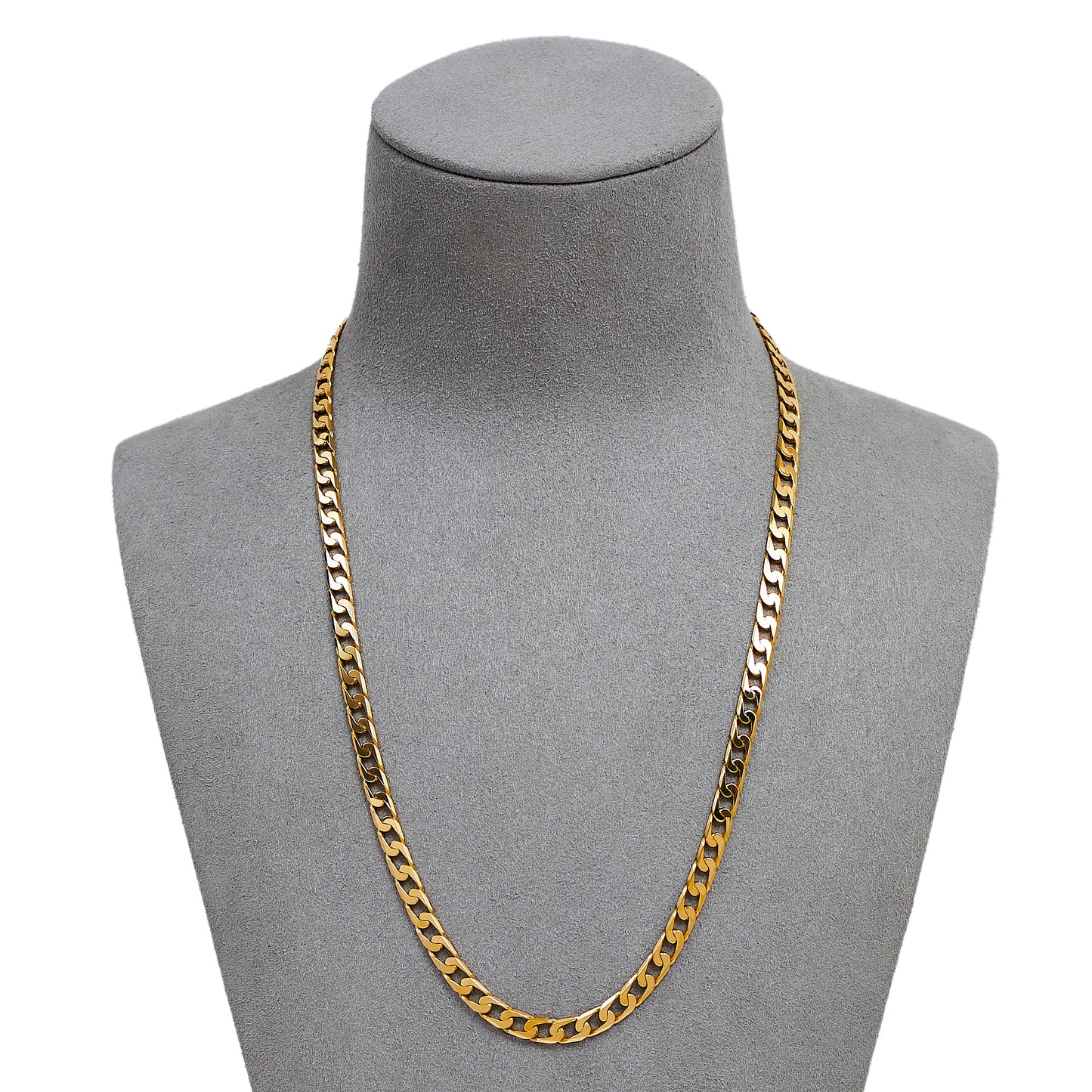 Pre-Owned 9ct Gold 4mm Curb Chain Necklace 18 Inch