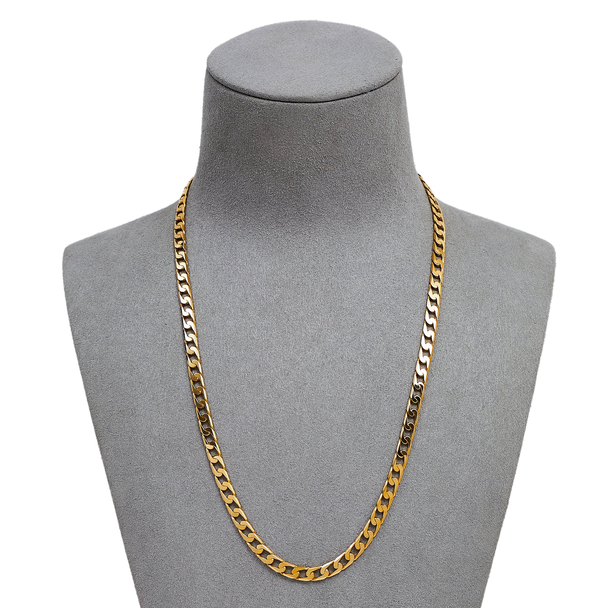Pre-Owned 9ct Gold 4mm Curb Chain Necklace 18 Inch