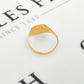 Pre-Owned 9ct Gold & Diamond Mens Half Pattern Signet Ring