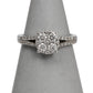 Pre-Owned 18ct White Gold Diamond Cluster Ring Size L.5