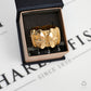 Pre-Owned 9ct Gold Mens Double Buckle Ring Extra Large