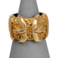 Pre-Owned 9ct Gold Mens Double Buckle Ring Extra Large