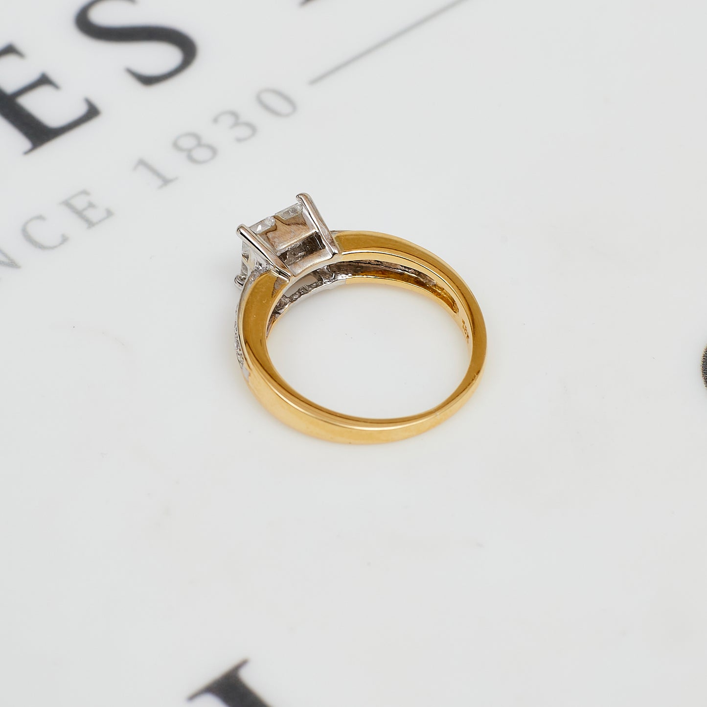 Pre-Owned 18ct Gold 4 Princess Cut Diamond Engagement Ring