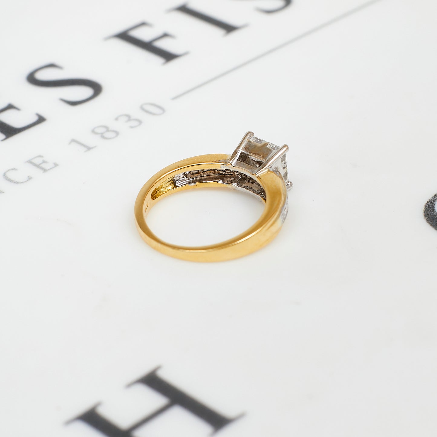 Pre-Owned 18ct Gold 4 Princess Cut Diamond Engagement Ring