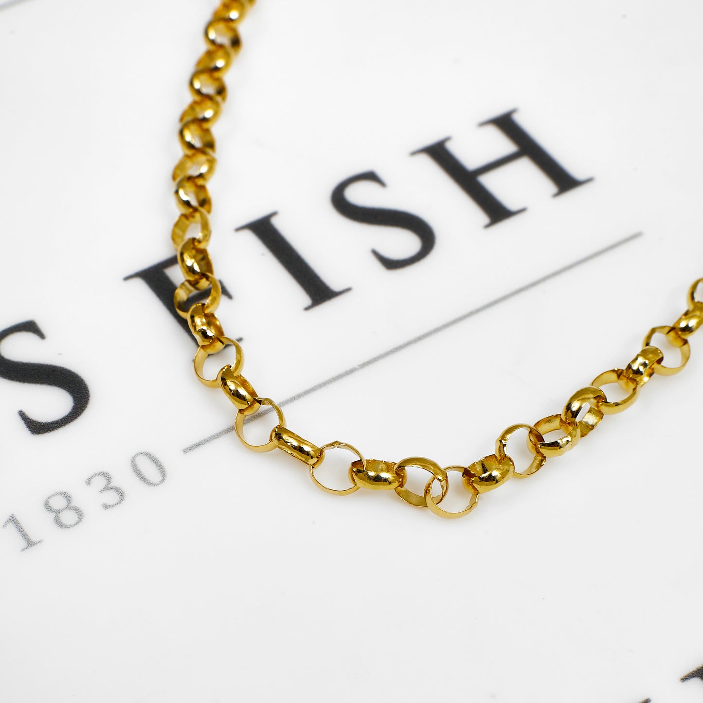 Pre-Owned 9ct Gold Belcher Chain Necklace 18 Inch