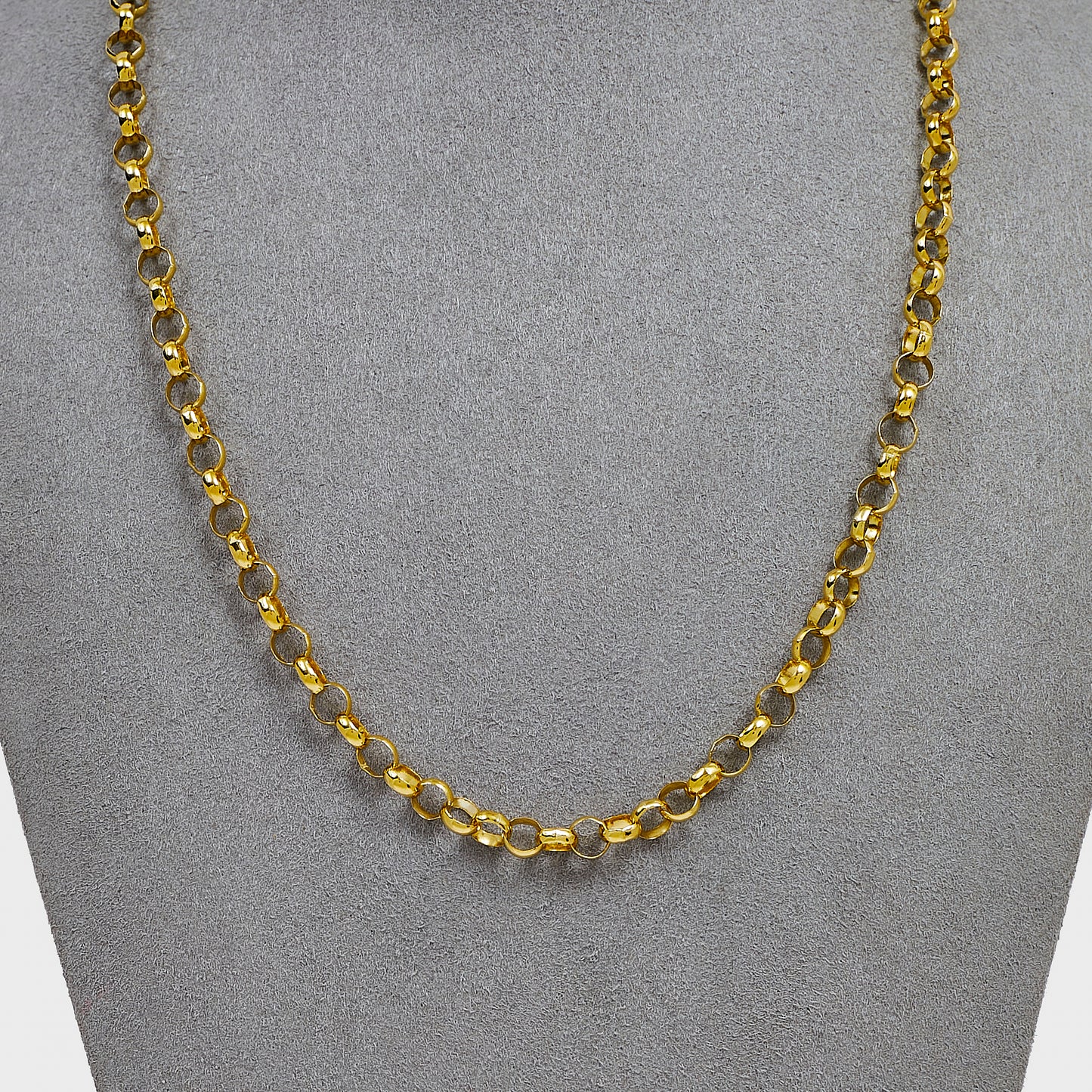 Pre-Owned 9ct Gold 5mm Belcher Chain Necklace 18 Inch