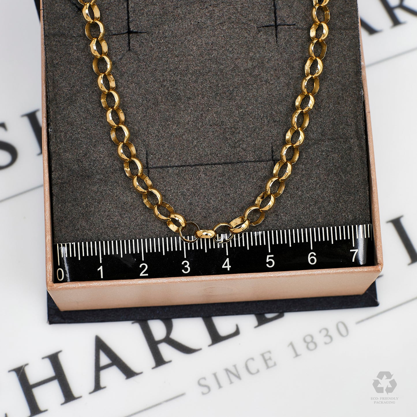 Pre-Owned 9ct Gold 5mm Belcher Chain Necklace 18 Inch