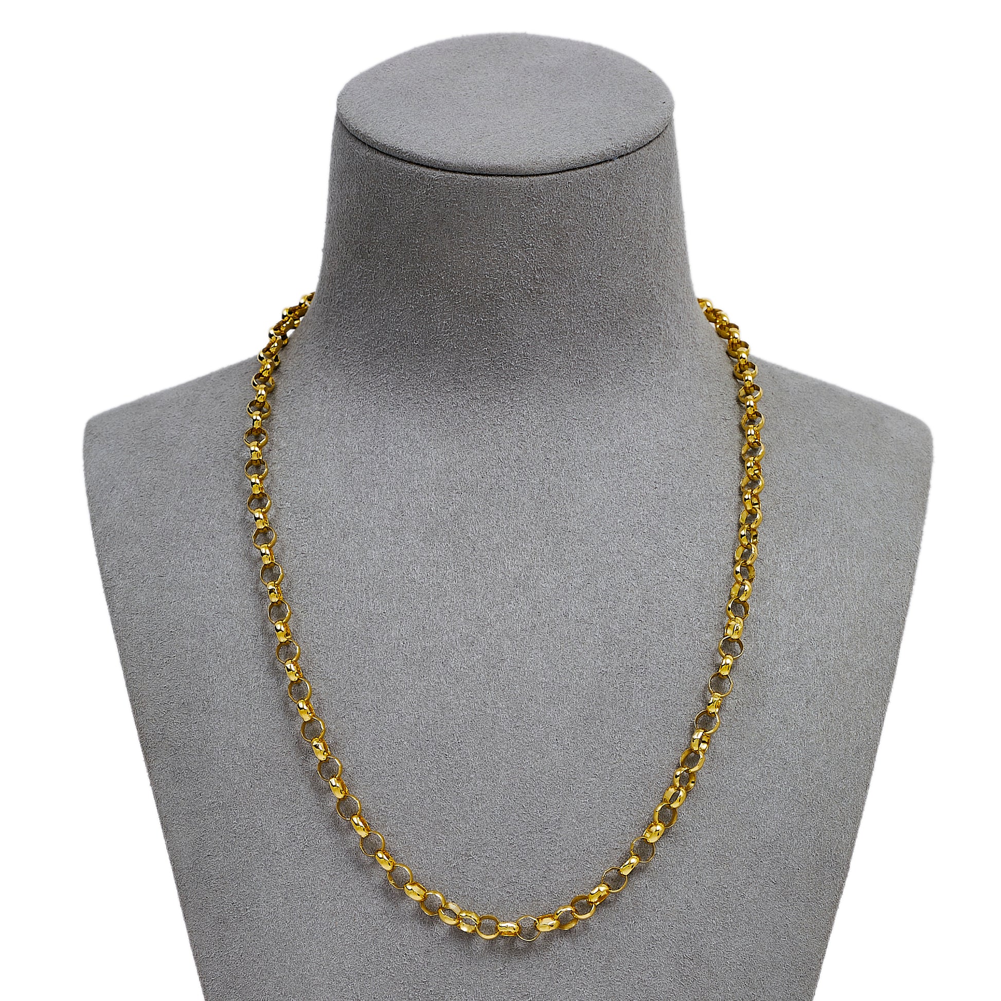 Pre-Owned 9ct Gold 5mm Belcher Chain Necklace 18 Inch