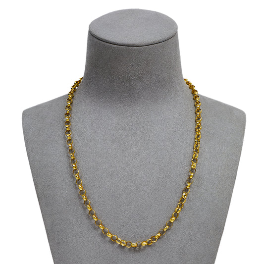 Pre-Owned 9ct Gold 5mm Belcher Chain Necklace 18 Inch