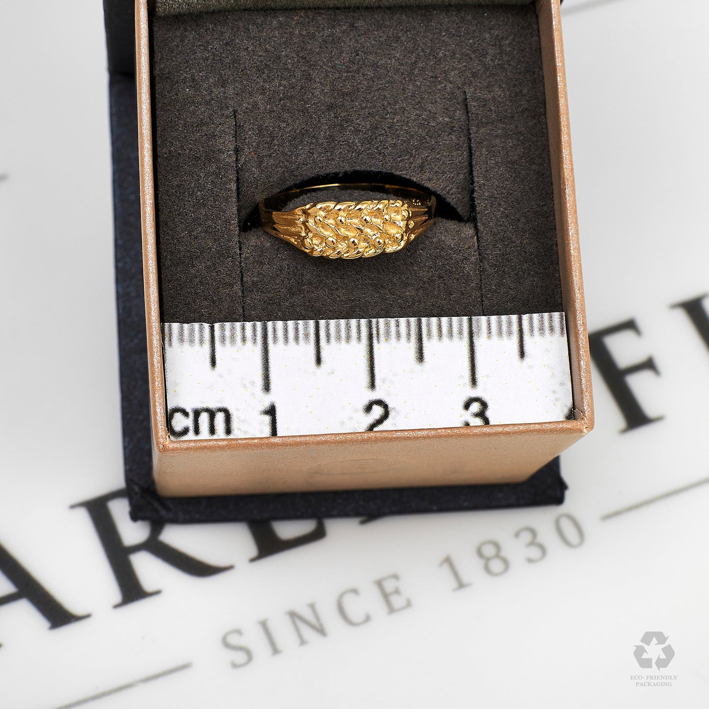 Pre-Owned 9ct Gold 2 Row Shot Ring Size K