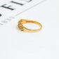 Pre-Owned 9ct Gold 2 Row Shot Ring Size H.5
