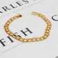 Pre-Owned 9ct Gold Pattern & Polish Curb Bracelet 7 Inch