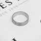 Pre-Owned 9ct White Gold Mens Rib Design Band Ring Size V.5