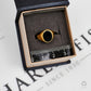 Pre-Owned 9ct Gold & Onyx Signet Ring Size I
