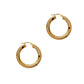 Pre-Owned 9ct Gold Star Pattern Creole Hoop Earrings
