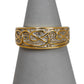 Pre-Owned 9ct Gold & Diamond Celtic Knot Band Ring Size U
