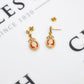 Pre-Owned 9ct Gold Cameo Drop Earrings