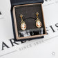 Pre-Owned 9ct Gold Cameo Drop Earrings