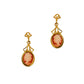 Pre-Owned 9ct Gold Cameo Drop Earrings 