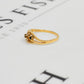 Pre-Owned 9ct Gold Sapphire & CZ Dress Ring Size M