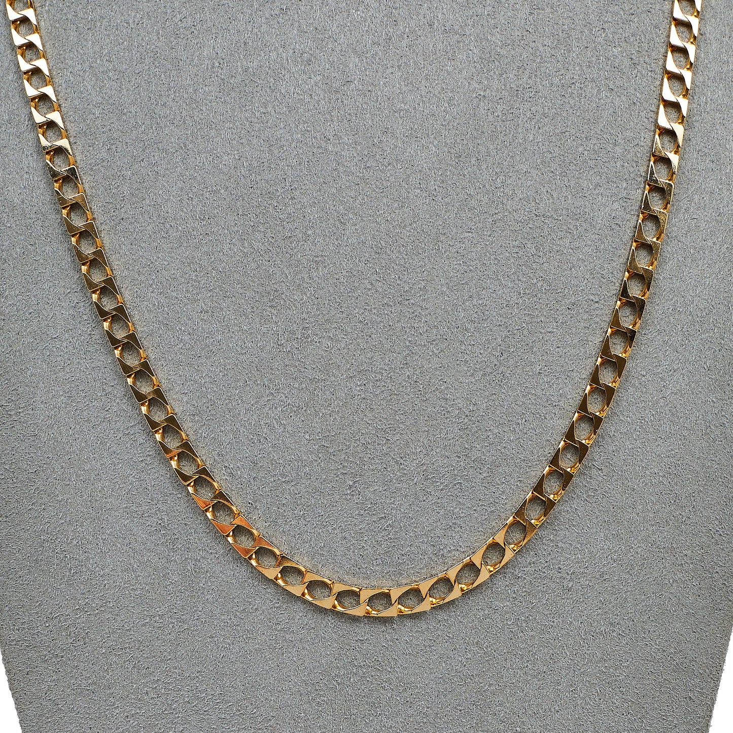 Pre-Owned 9ct Gold 4mm Curb Chain Necklace 20 Inch