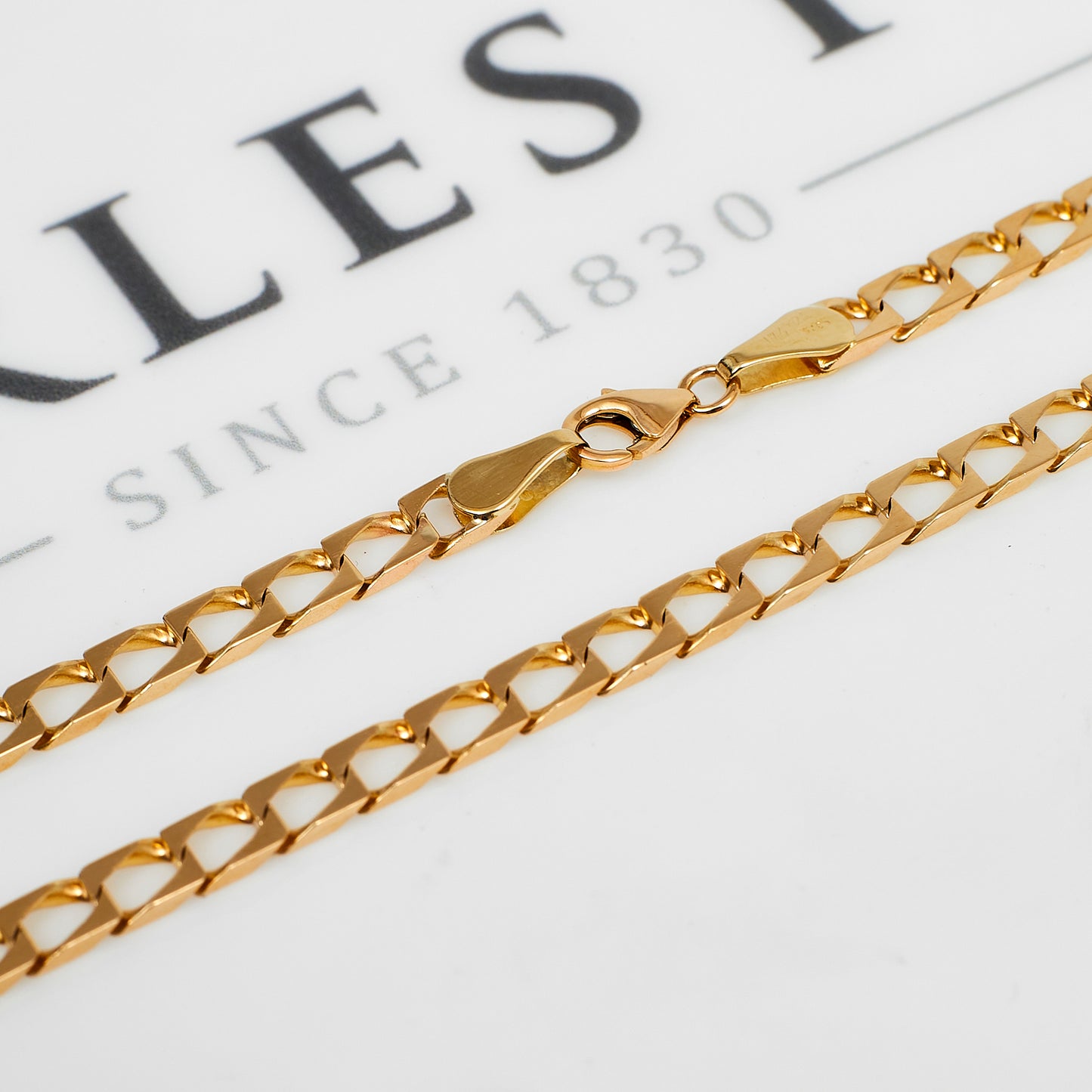 Pre-Owned 9ct Gold 4mm Curb Chain Necklace 20 Inch