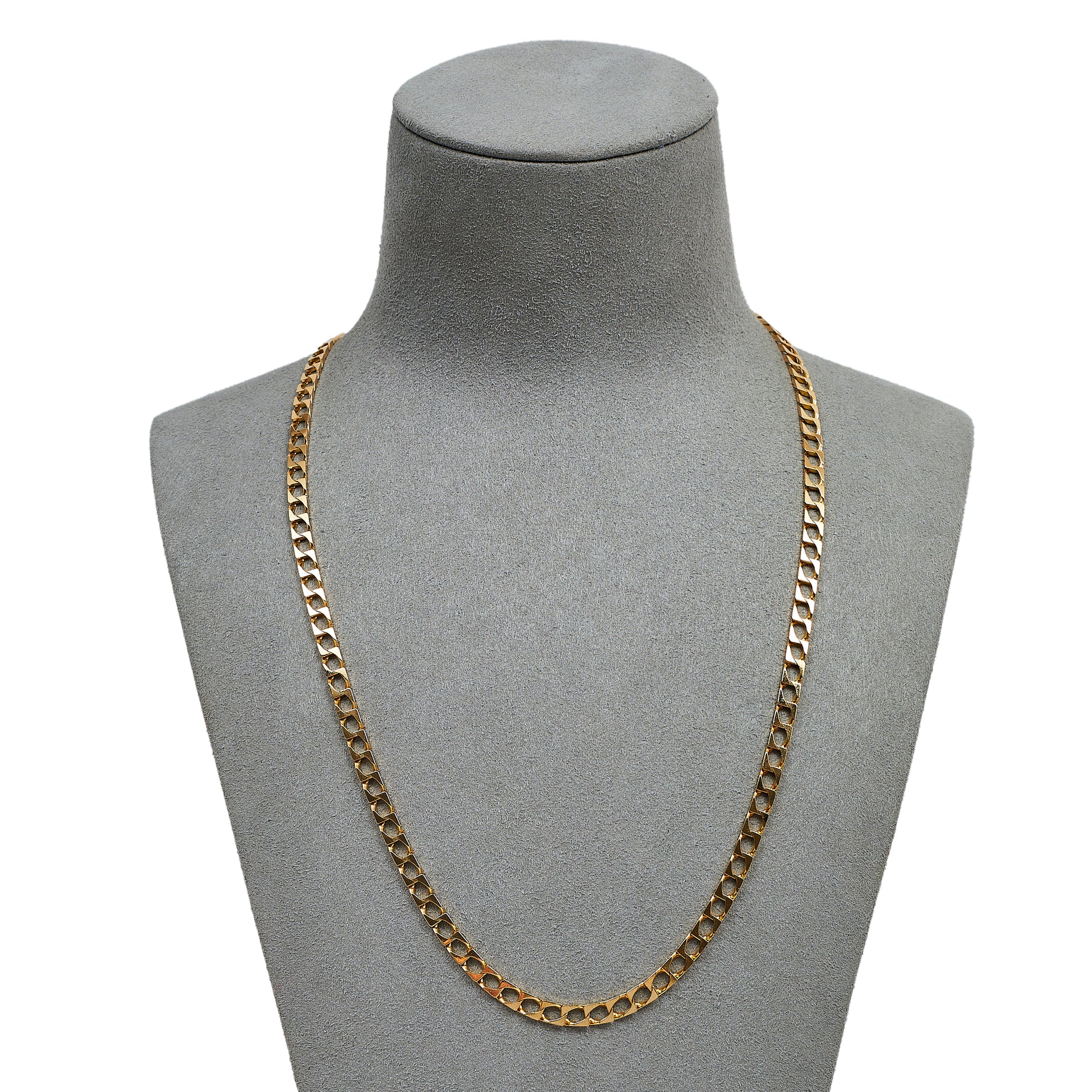 Pre-Owned 9ct Gold 4mm Curb Chain Necklace 20 Inch