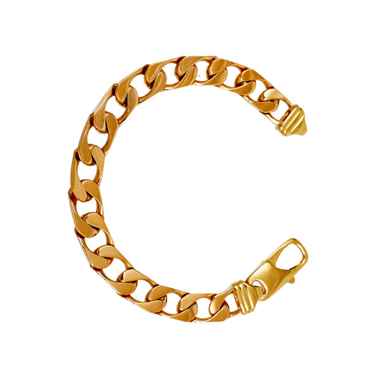 Pre-Owned 9ct Gold Curb Chain Bracelet 9 Inch