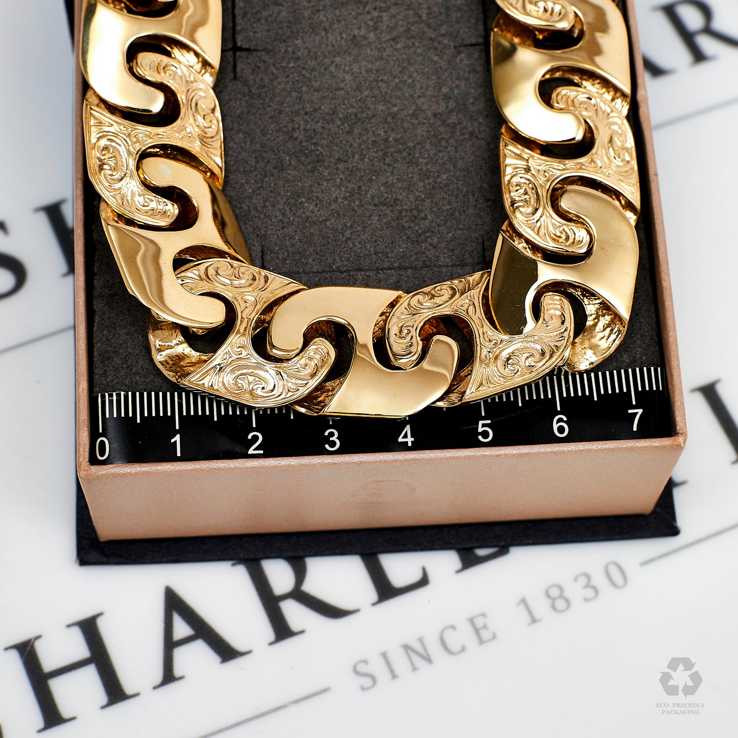 Pre-Owned 9ct Gold Mens Pattern Polish Anchor Link Bracelet