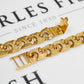 Pre-Owned 9ct Gold Pattern Polish Anchor Chain Necklace