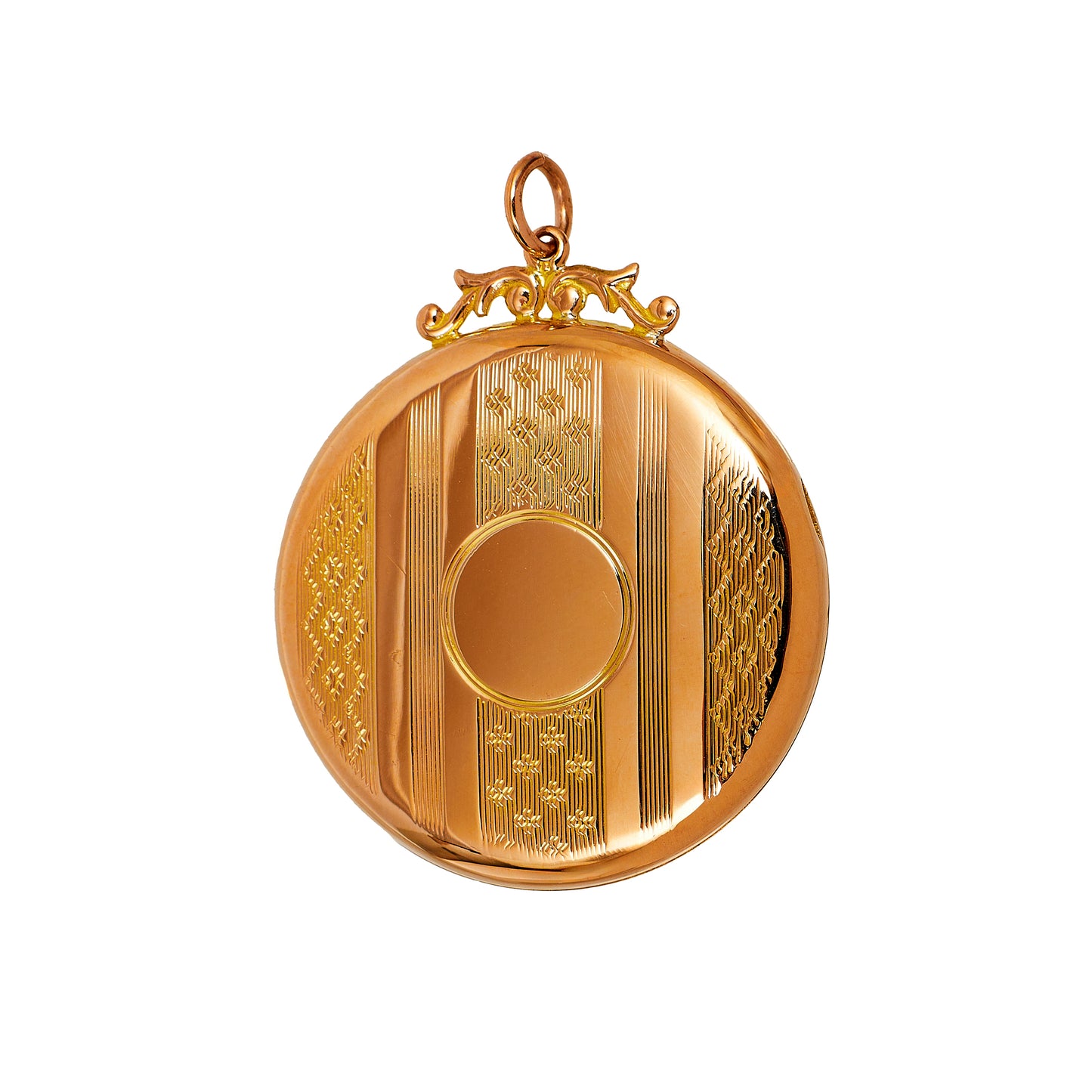 Pre-Owned 9ct Gold Round Pocket Watch Design Locket 