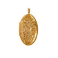 Pre-Owned 9ct Gold Oval Flower Swirl Locket Pendant