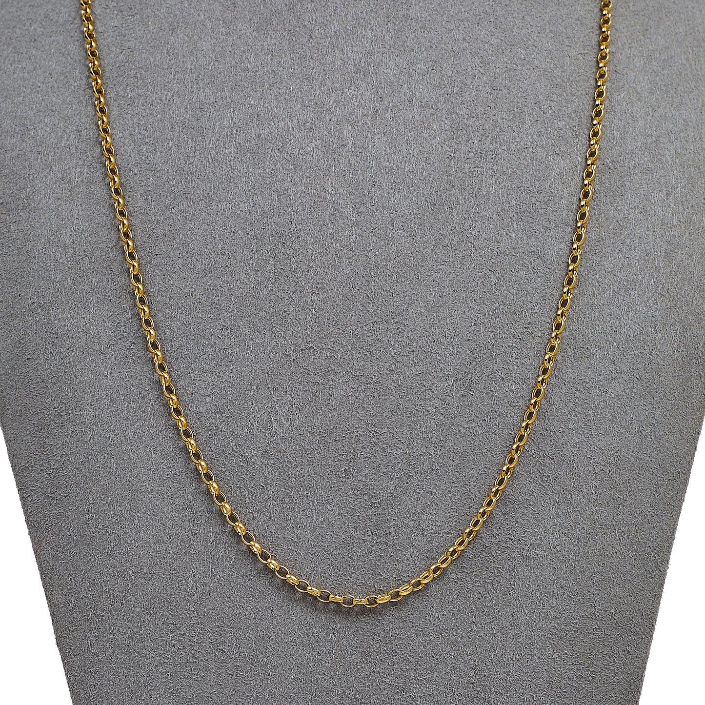 Pre-Owned 9ct Gold 2mm Belcher Chain Necklace 20 Inch