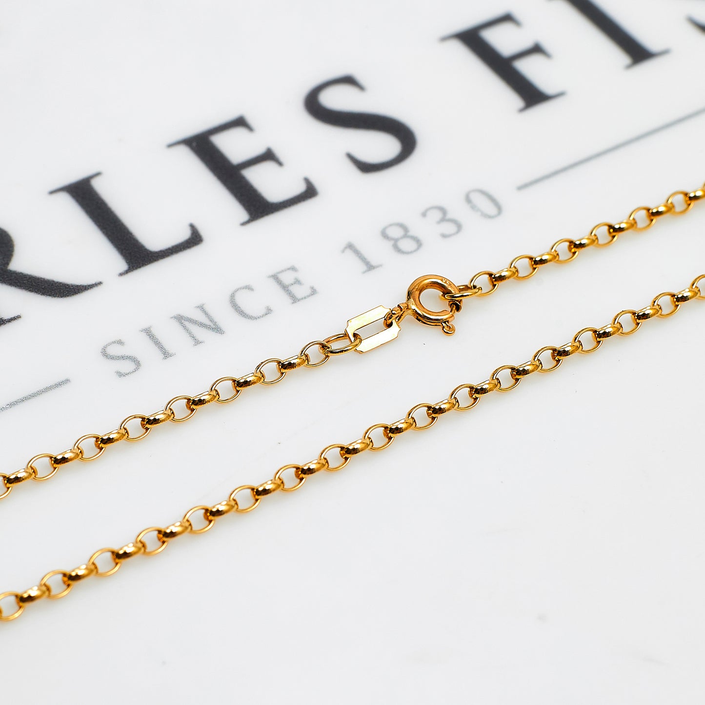 Pre-Owned 9ct Gold 2mm Belcher Chain Necklace 20 Inch