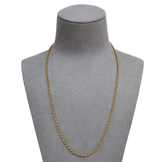 Pre-Owned 9ct Gold 2mm Belcher Chain Necklace 20 Inch