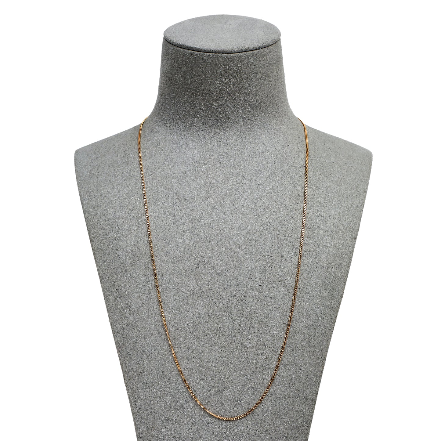 Pre-Owned 9ct Gold Fine Curb Chain Necklace 22 Inch 
