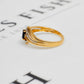 Pre-Owned 9ct Gold Oval Sapphire & Diamond Twist Ring