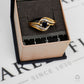 Pre-Owned 9ct Gold Oval Sapphire & Diamond Twist Ring