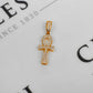 Pre-Owned 9ct Gold CZ Ankh Pendant