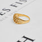 Pre-Owned 9ct Gold 3 Row Shot Ring Size O