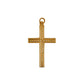 Pre-Owned 9ct Gold Circle Pattern Cross Pendant