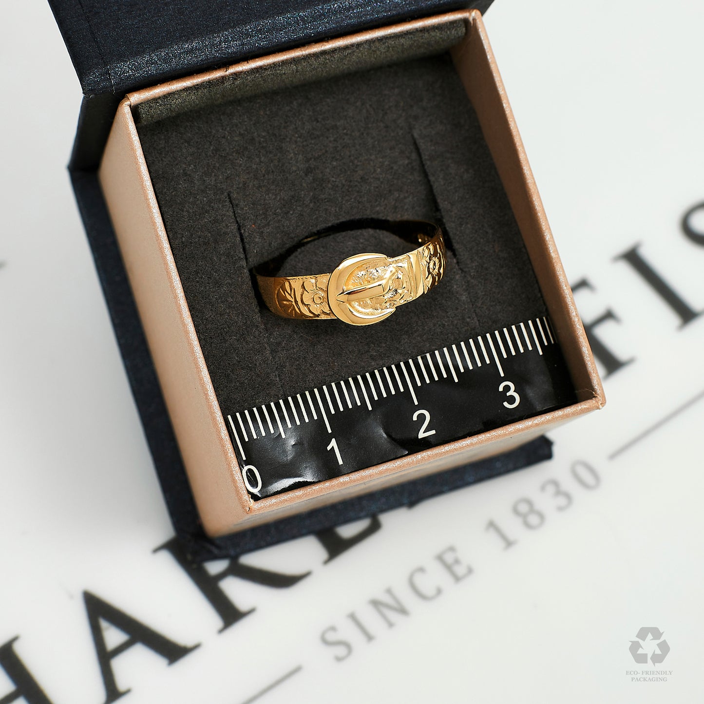 Pre-Owned 9ct Gold Buckle Ring Size U