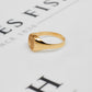 Pre-Owned 9ct Gold Square Starburst Corner Signet Ring