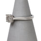 Pre-Owned 9ct White Gold CZ Dress Ring Size K